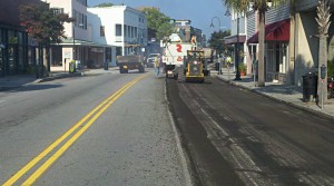 Bay Street paving project is in full swing this morning